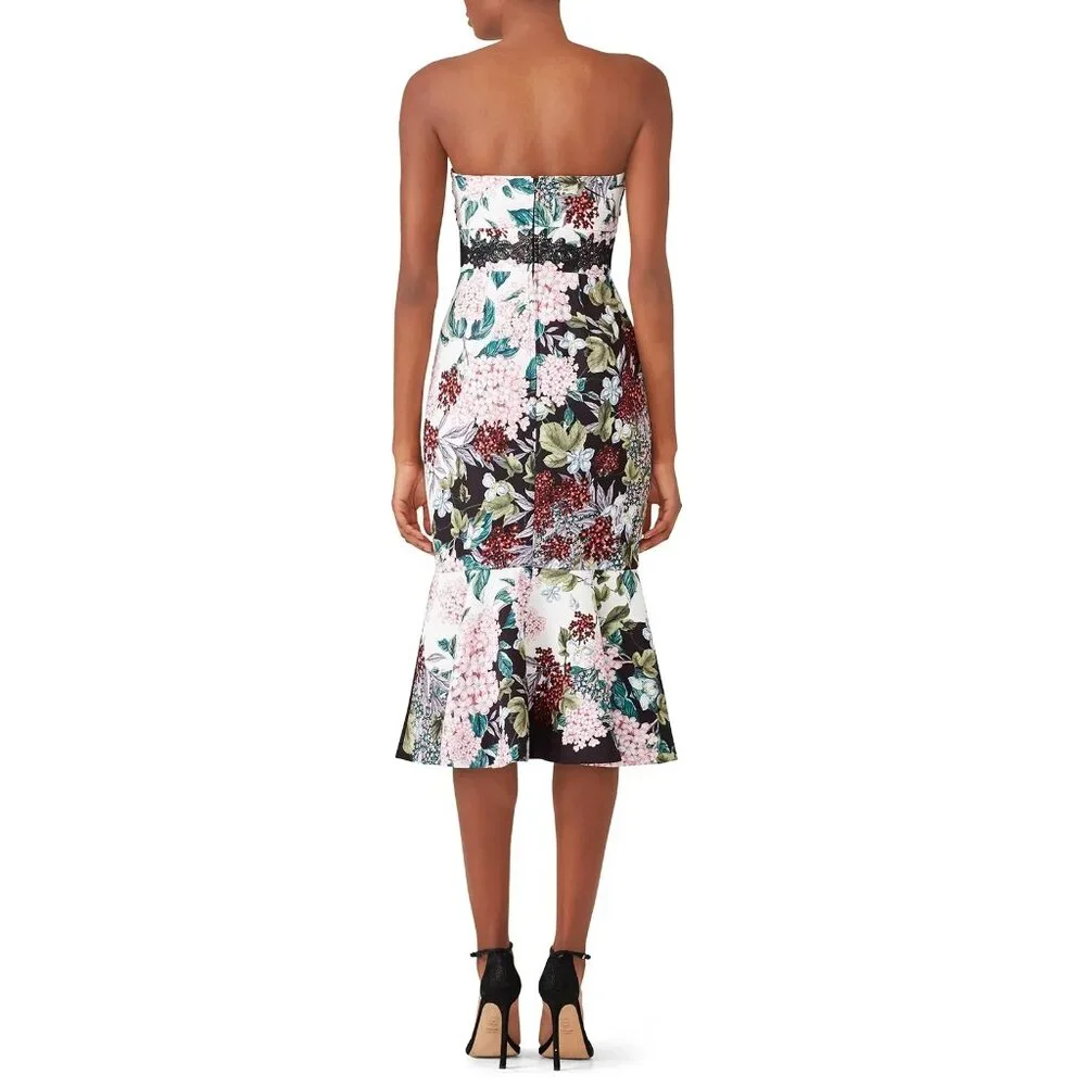 NWT Keepsake Label Lost Dreams Bodycon Midi Strapless Flounce Hem Dress XS Small - Picture 3 of 12